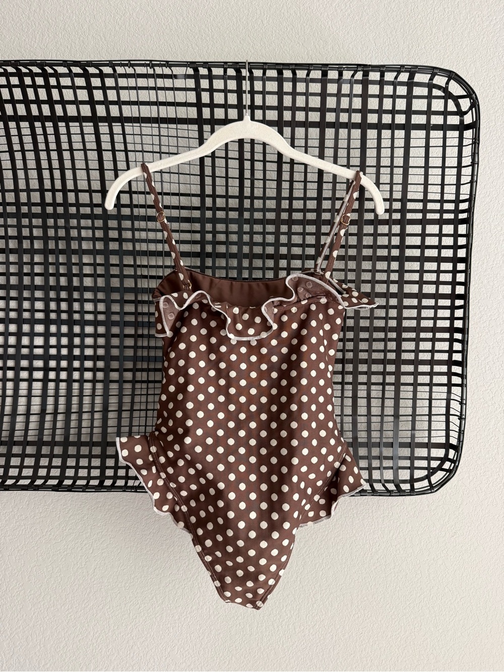 Montce Jacelyn Ruffle One-Piece Swimsuit polka dot NWT - Picture 4 of 7